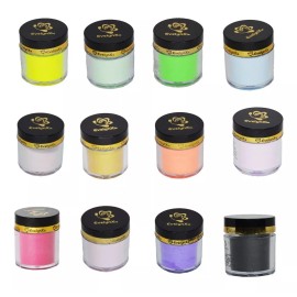 Evelynxie 12 Polvo Acrilico, Inmersion, Escultura,  Para Uñas Manicure