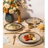 theterra Dinner Plates Set of 6, 10.25 Inch Ceramic Dinner