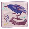 Kusubashi Ori Mon A-65933-86-BE Morita MiW Gauze Handkerchief, Crow, Beige,