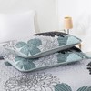3 Pieces Floral Quilt King Size - Elegant Grayish Blue