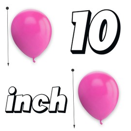 Pink Balloons 50 Pack - 10 Inch Plain Round Latex Balloons for Birthday, Baby Shower, Engagement & Wedding Decorations