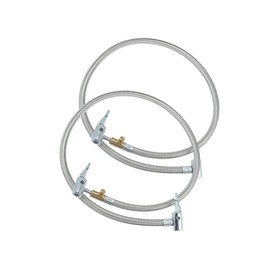 INFINAUTO 2pcs 32" Lock Air Chuck with Air Release Valve Thread Silver Tone Stylish Design