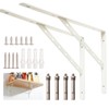 Shelf Brackets 16 Inch, Heavy Duty 90 Degree Floating Wall