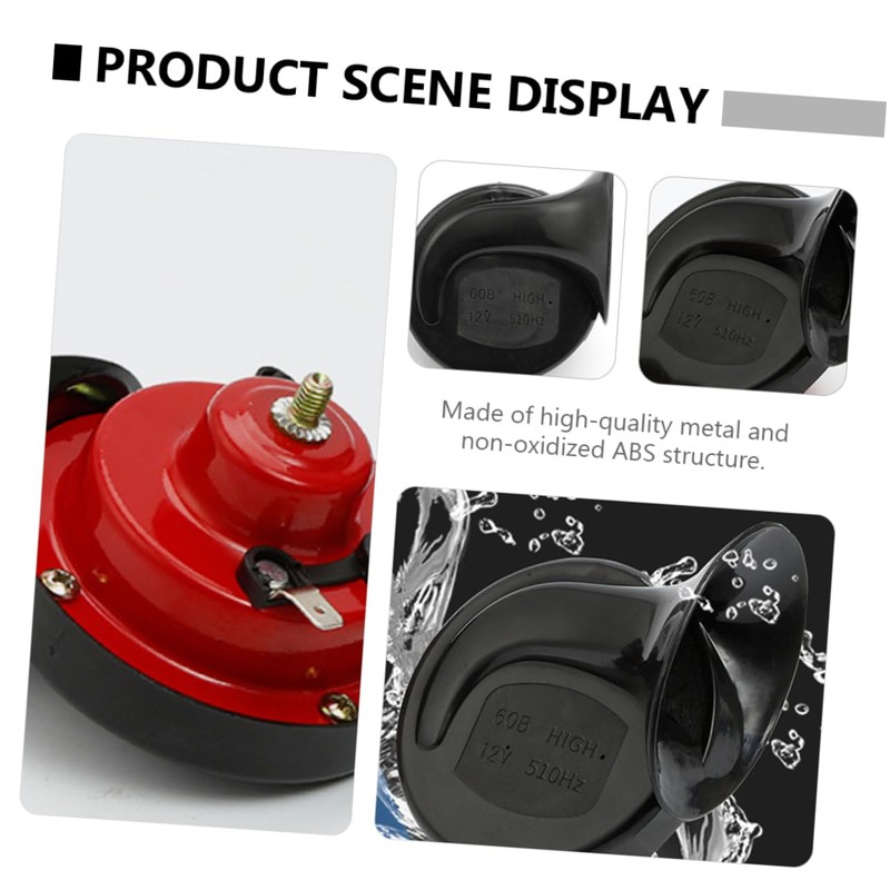 Sosoport 2pcs Dual and Single Tone Electronic Horns for Cars