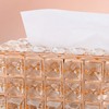 Tissue Dispenser Light Luxury Napkin Storage Box Metal Crystal Glass