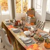 MOROBOR 3 Pack Pumpkin Tablecloth, Disposable Plastic Waterproof Rectangle Table