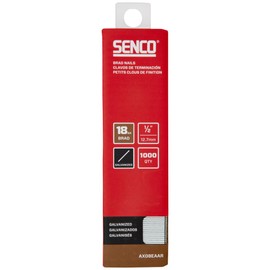 SENCO AX08EAAR 1/2" 18 Gauge Brad Nails, Galvanized Finish 1,000 Count Pack