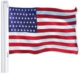 G128 Combo Pack: USA American Flag 3x5 Ft 150D Printed Stars & POW MIA Flag 3x5 Ft 150D Printed