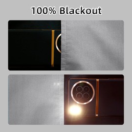 TMLTCOR 100% Blackout Curtains for Bedroom,Black Out Curtains 84 Inch Long,Room Darkening Curtains for Living Room,Grey Curtains Long Curtains,Living Room Curtains Bedroom Curtains,38 Wide,2 Panels