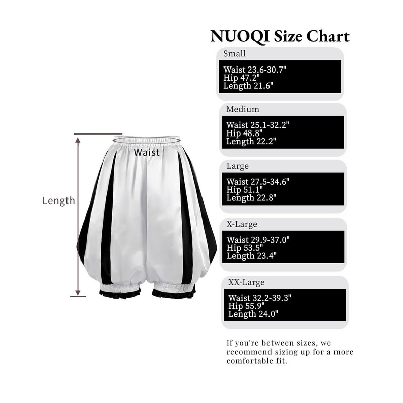 Nuoqi - Pantalones cortos de payaso para mujer, color negro