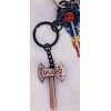 KindaCoolThings Metal Battle Axe Satirical Keychain / Pendant Live, Laugh,