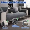 Gluhbirnen Copridivano antiscivolo, rivestimento proteggi-divano, coperta per divano, grigio scuro,