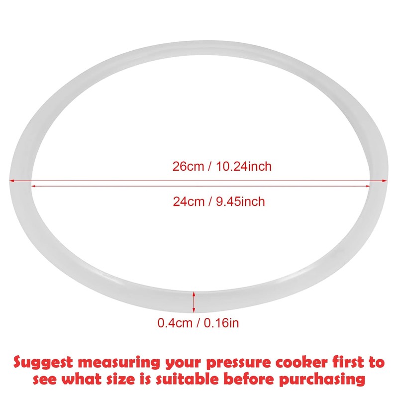 6 Sizes Replacement Clear Silicone Gasket Sealing for Home Pressure