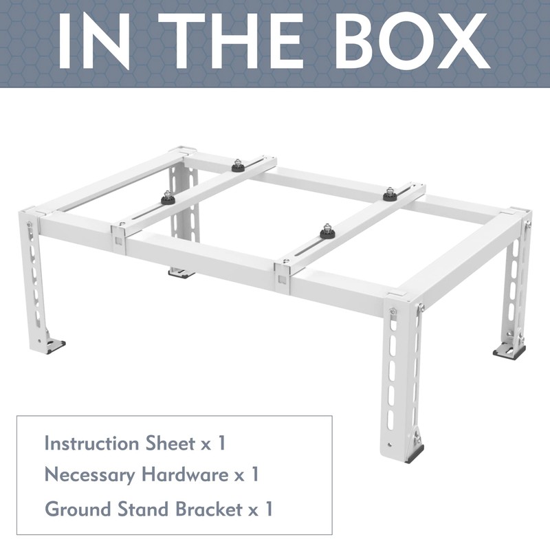 Flamorrow Ground Stand Bracket, Heavy Duty Mini Split Ground Stand