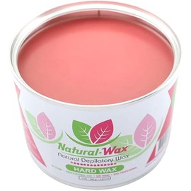 Natural Wax Depilatory Hard Wax - Professional Use 100% Organic Moisturizer - Hair Removal - Ideal for Small Areas and Sensitive Skin (14 oz)