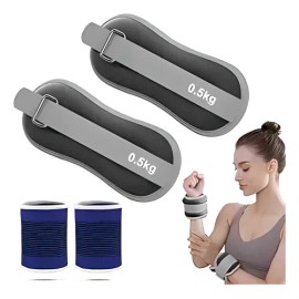 2 Ajustable Muñequeras Y Tobilleras Brazo Pierna Pesos 0.5kg