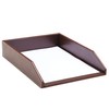 Gallaway Leather Letter Tray Desk Organizer - Paper Tray for
