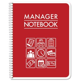 BookFactory Manager Notebook Manager's Log Book Planner Management Logbook - Wire-O, 100 Pages, 8.5'' X 11'' (Made in USA)