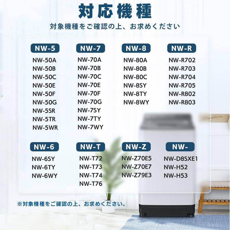 MSHNE Hitachi Machine Washable Lint Filter Compatible NET-KD9SV-001 NET-K10SV-001 Laundry