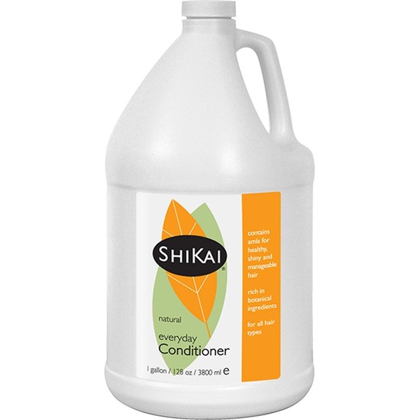 Shikai - Natural Everyday Conditioner, Plant-Based, Non-Soap, Non-Detergent, Contains Amla for Healthy, Shiny and Manageable Hair (Unscented, 1 Gallon)