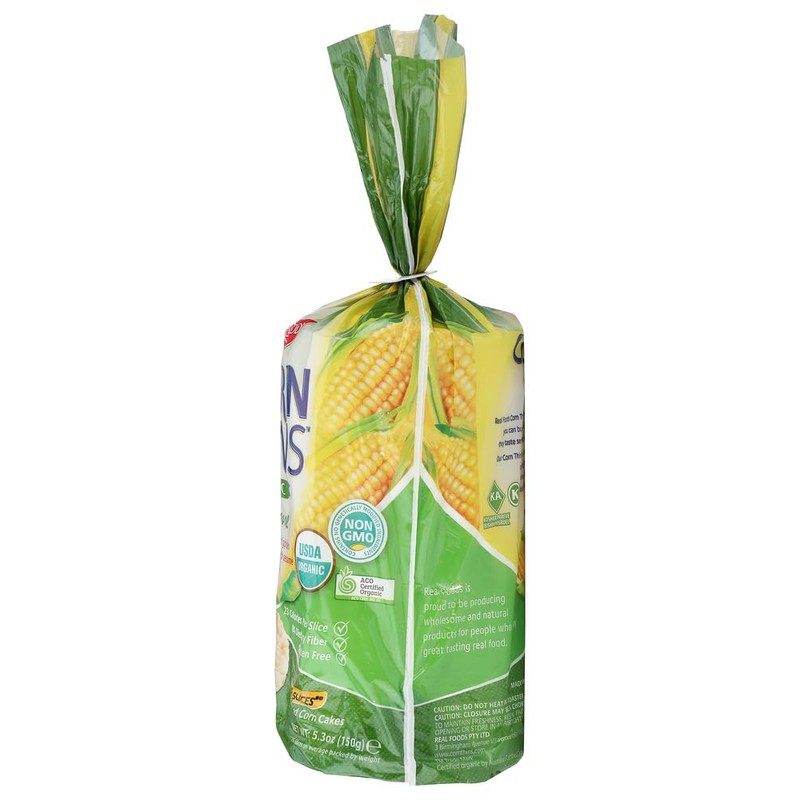REAL FOODS CORN THIN SESAME ORG, 5.3 OZ (6 pack)