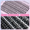FREEORR 262Pcs Lash Clusters Kit, 100D 12-20mm Volume Eyelash Cluster,