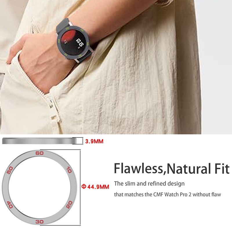 Lamshaw for CMF Watch Pro 2 Bezel Ring, Reinforced Metal