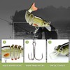 TRUSCEND Fishing Lures for Bass Trout Crappie, Multi Jointed Swimbait
