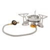 Camping Gas Stove Stainless Steel Strong Durable Windproof Electronic Ignition