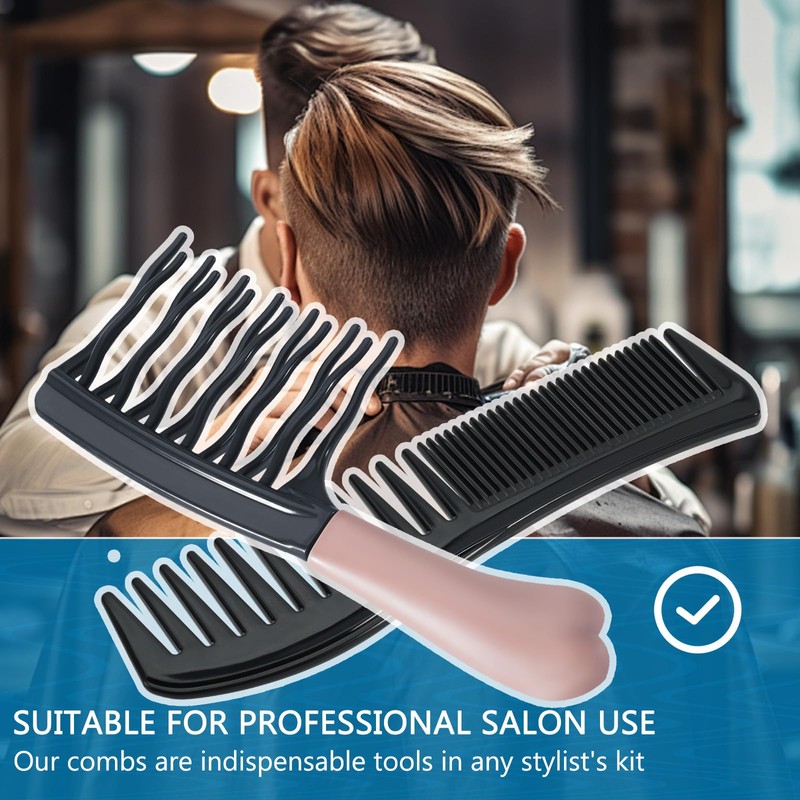 2 Pack Wide Tooth Comb for Curls and Detangling Comb