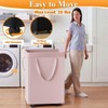 Optish Pink Laundry Basket with Wheels, Dorm Room Essentials Girl,