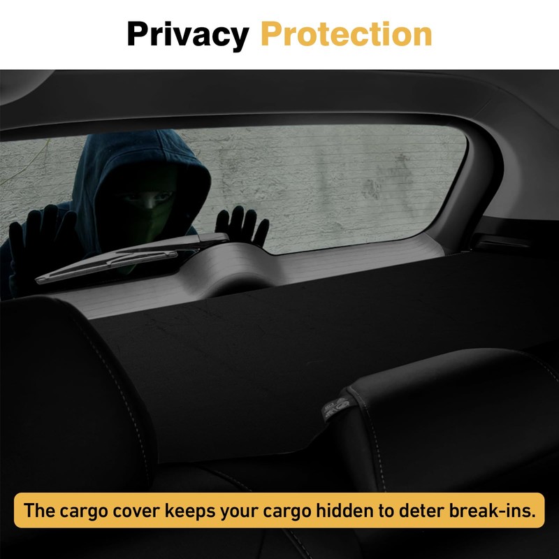 Powerty Foldable Cargo Cover for 2019-2025 Toyota RAV4 Accessories, Trunk