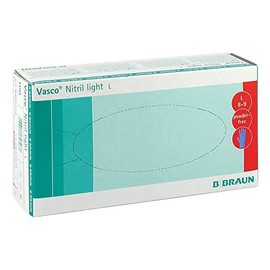 B. Braun Melsungen AG Vasco Nitrile Light Examination Gloves Size L Pack of 100