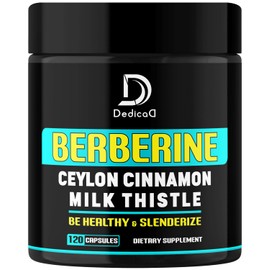 Berberine 500mg Supplement with Organic Ceylon Cinnamon - 1000mg per Serving - 120 Capsules Body Load Support for 2 Months - 14in1 Blend with Milk Thistle, Vit. B12, Acetyl L-Carnitine & More