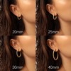 Fureylenx Gold Hoop Earrings 14K Gold Earrings for Women 30mm