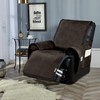 STONECREST Recliner Chair Cover, Water Resistant Faux Leather Slipcover, Stay