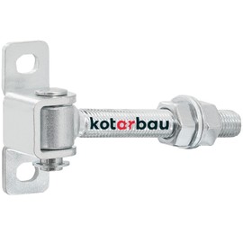 KOTARBAU® Adjustable Gate Hinge M16 130 mm The Perfect Solution for Any Gate System Gate Rod Galvanised Adjustable