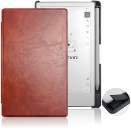 Aippdo Case for Remarkable Paper Pro Move 7.3 inch 2025,Hard Back Shell Protective Book Folio Cover with Built-in Pen Holder, with Auto Sleep/Wake Function.