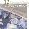 Popkozzi Blue Dots Shower Curtain Set White Waterproof Washable Weighted