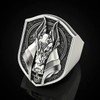 Anubis Ring, Gothic Wolf Head Ring for Men, Egyptian God