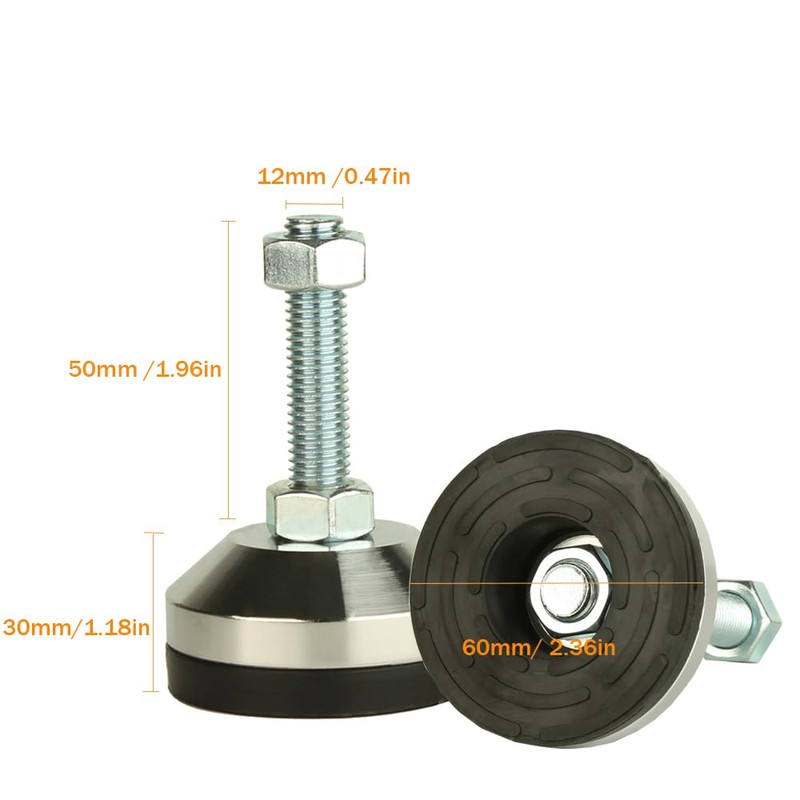 MUHOUZHINANG Heavy Duty Leg levelers ， Leveling Legs 2.36" Dia