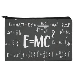 E=MC 2 Energy Mass Equation Theory of Special Relativity Math Makeup Cosmetic Bag Organizer Pouch