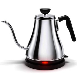 Electric Gooseneck Kettle - 0.8L, 120 Volt, Stainless Steel Electric Tea Kettle - Water Pot Heater/Warmer, Coffee & Tea
