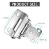 60 Pack 30 Pairs Wrap Around Cabinet Hinges, Brushed Nickel