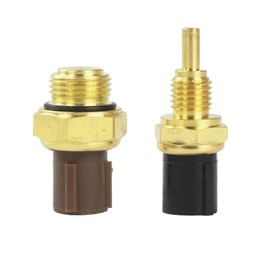 Coolant Temperature Sensor and Cooling Fan Switch Set Replacement for Hon-da Acura CR-V Civic Odyssey Accord 37870-PJ7-003 37760-P00-003 (Pack of 2)