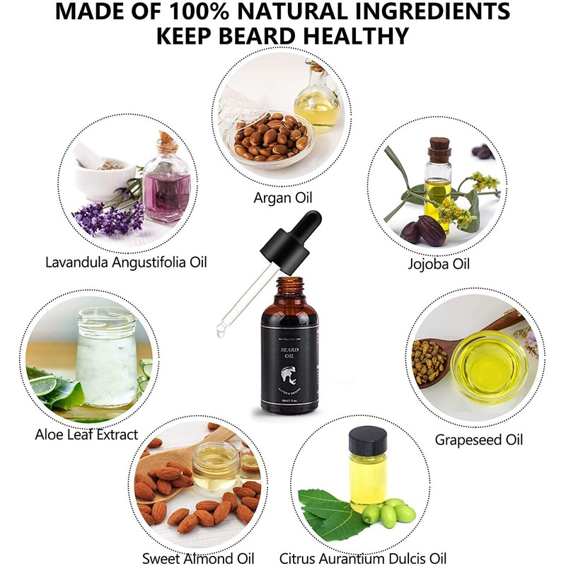 Beard Grooming Kit, 10 in 1 Beard Growth Kit with