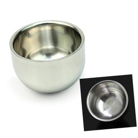 Mikinona Men's Stainless Steel Shaving Bowl Shave Soap Cup for Traditional Shaving Portable and Stylish Design for