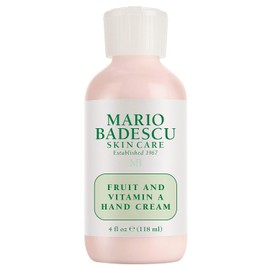 Mario Badescu Crema de manos de frutas y vitamina A - Loción de manos ligera para piel seca - Hidratante con alfa hidroxiácidos para una piel más suave y tersa, 118 ml