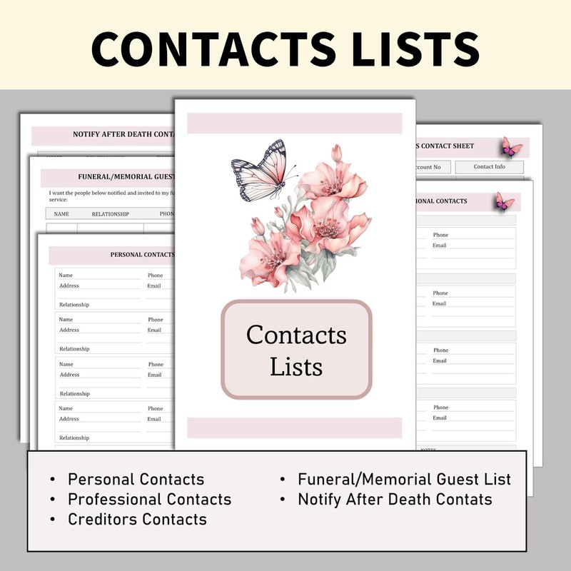 End of Life Planner UK,Death Note Notebook,When I Die Planner