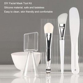 Juego de Cuencos para Mezclar Mascarillas Faciales con Cepillo de Silicona, Textura Suave, Taza Medidora, Kit de Herramientas para Mezclar...         